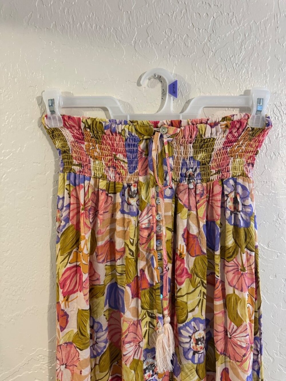 Rachel Zoe Los Angeles Floral Front Slit High Waisted Button Front Maxi Skirt - Picture 8 of 12